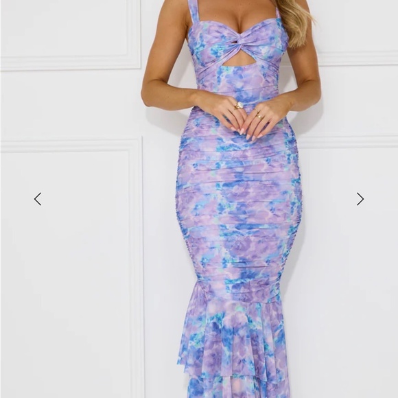 Missy Mesh Maxi Dress Lilac - Picture 2 of 6